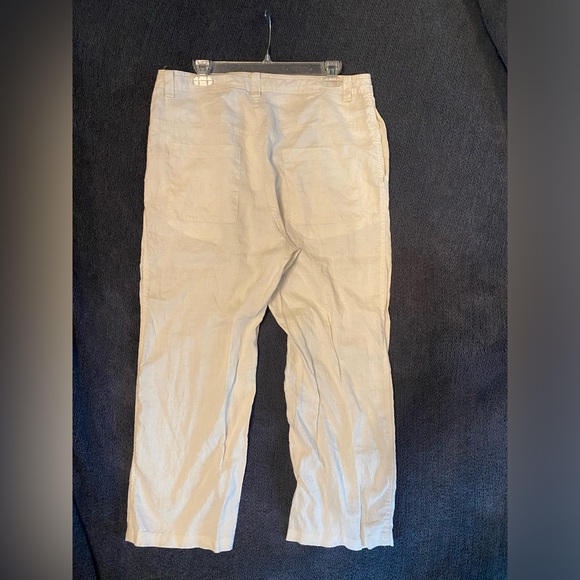 R.A.G. Men's Linen Pants/Trousers w/ back pockets and button+drawstring - 36x30 - Picture 2 of 4